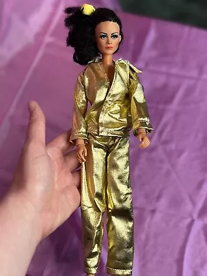 VINTAGE 1976 Mego WONDER WOMAN 12  Lynda Carter Doll Figure With Gold Outfit • $145