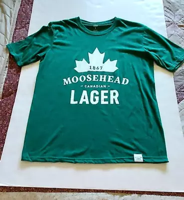 MOOSEHEAD CANADIAN LAGER BEER Short Sleeve Graphic T-Shirt (Size: L) • $19.99