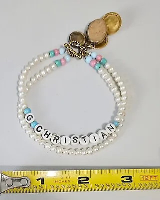 Vintage Baby Beaded Bracelet With Gold Lockets • $39.99