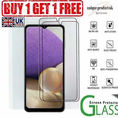 2X For Samsung Galaxy A40 A30 A20 A12 A10 Tempered Glass Screen Protector Cover • £1.99