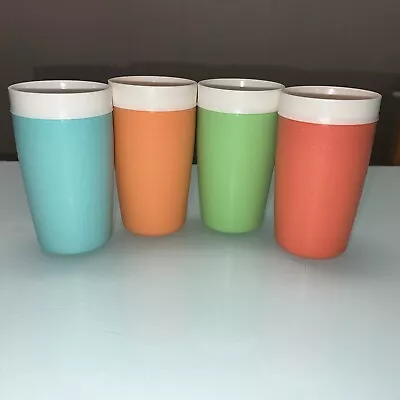 Vintage Bolero Therm-O-Ware Cups Pastels 5  MCM Atomic Era Patio Picnic. EUC! • $29.86