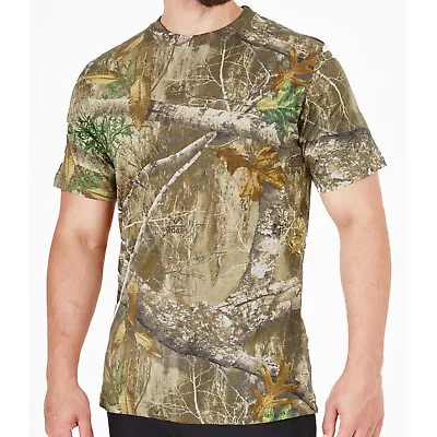 Mens Camo T Shirt Hunting Short Sleeve Jungle Print Camouflage Fishing Army Top • £8.99