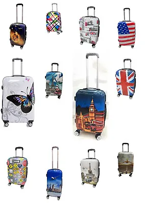 Suitcases Hard Shell Travel Trolley 4 Wheels Hand S M L Case Luggage 20/24/28  • £27.99