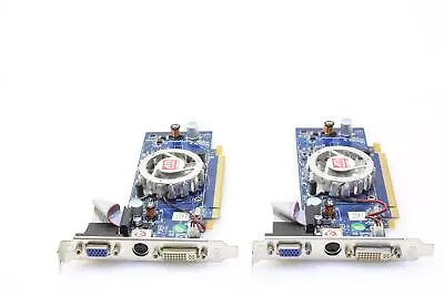 2X ATI Radeon HD2400 PRO 256MB DDR2 PCI-E Video Card DVI/VGA/S-Video. SKU217641 • $24.24