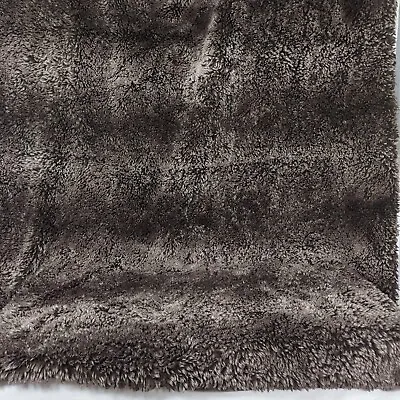 RH Restoration Hardware Faux Fur Throw Blanket Brown Bear Luxurious Luxe 50 X 62 • $98.91