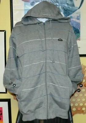 Matix Brand Striped Gray Hoodie Medium California Skate Surf Street Wear Nice • $15.99