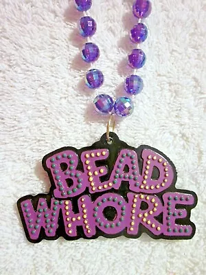 Wild & Suggestive  Bead Whore  Disco Globe Mardi Gras Necklace Bead Sexy (b305)  • $6.95