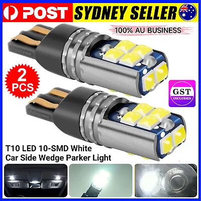 2Pcs T10 LED 10SMD 194 W5W White Car Side Wedge Parker Light Globe Bulbs Canbus • $6.59