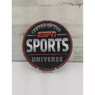 ESPN Sports Center Of The Universe Metal Embossed Sign 13” Round Tin Sign • £20.50