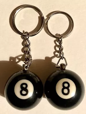 8 Ball Keychain Set Of Two Plastic Pool/billards • $11.99