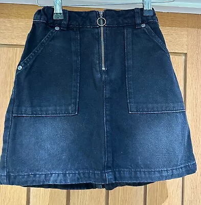 Girl's Marks And Spencer Black Denim Skirt Size Age 11-12 Years • £6.50