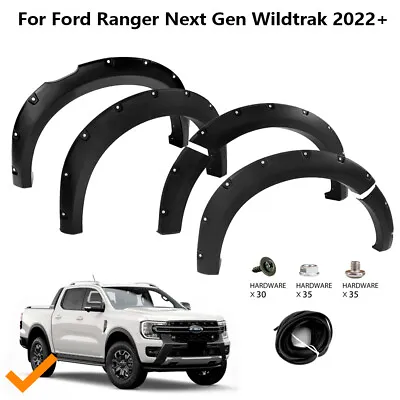 For Ford Ranger Next Gen Wildtrak Fender Flares Wheel Arch Cover 2022 2023 2024+ • $225.40