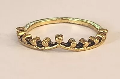 Gold Tone Tiara Style Ring. Size 5. • $0.99