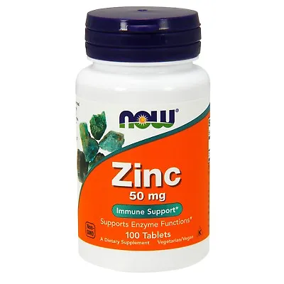 NOW Foods Zinc Gluconate 50 Mg 100 Tablets • $5.59