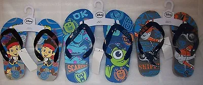 Boys Disney Flip Flops Planesjakeor Monsters Ink  Multiple Sizes New With Tags • $8.19