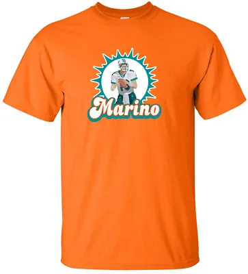 Miami Dolphins Dan Marino Logo Long Short Sleeve T-Shirt • $18.98