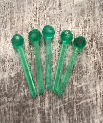 5 Green Replacement MINI PIN Light Round Bulbs Peg For Ceramic Christmas Tree • £4.81