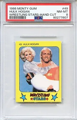 -Rare- 1986 -HULK HOGAN- PSA 8 Monty Gum WWF Wrestling Stars Card W/Joan Rivers • $19.99