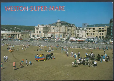 £2.35 • Buy Somerset Postcard - Donkey Rides On Weston-Super-Mare Beach   RR2881