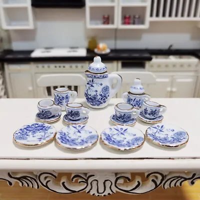 1:12 Scale Dollhouse Miniature Tableware Ceramic Tea Cups Plate Kit Accessories • $9.99