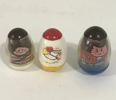 Weebles Wobble Lot Of Vintage 1975 Hasbro Ship Captain Pirate Treasure Island • $15.95