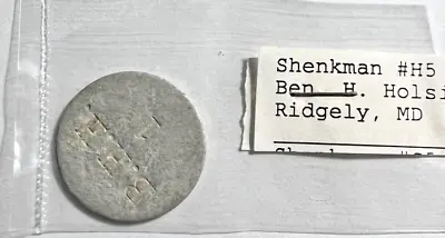 B.H.H. Good For 1 Pickers Token Ridgely Maryland MD / BEN H. HOLSINGER / A507 • $3.75