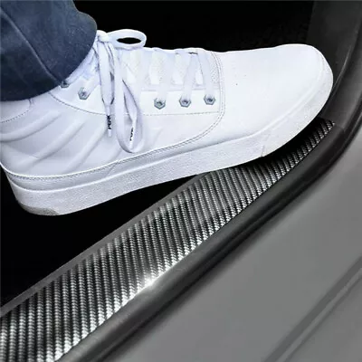 $12.79 • Buy Parts Car Accessories Carbon Fiber Stickers Door Sill Protector For SUV Sedan