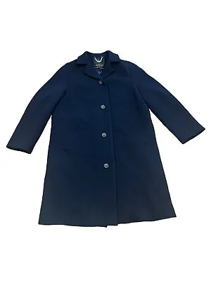 J.Crew Classic Lady Day Coat In Italian Double Cloth Wool Jacket Navy Blue Sz S • $89.99