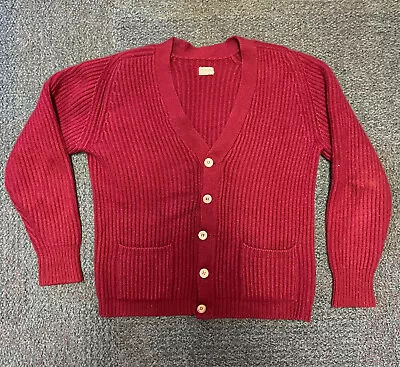 Vintage 1950s Red Cashmere Cardigan - XS • $45