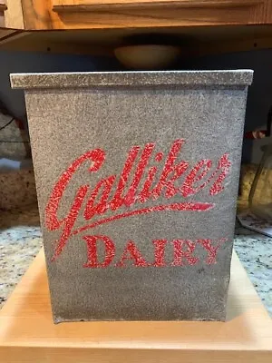 Vintage Rare Galliker Johnstown Pa Metal Porch Milk Box Cooler • $43.95