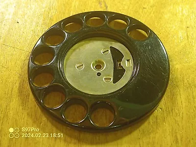 GPO TELEPHONE DIAL FINGERPLATE For EARLY 706 BLACK  (Used Recovered) • £7.95