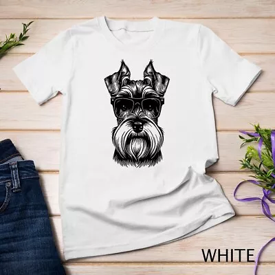 Miniature Schnauzer Miniature Schnauzer Dog With Sunglasses Unisex T-shirt • $16.99