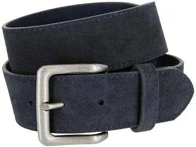 Suede Leather Casual Jean Belt With Antique Silver Buckle 1-1/2  Wide • $17.95