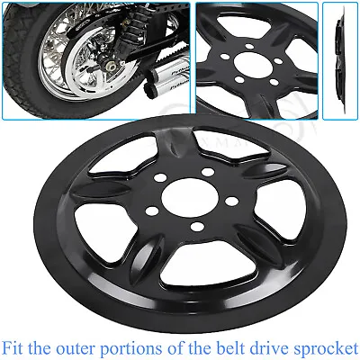 $32.28 • Buy Outer Rear Pulley Insert Cover Black For Harley Sportster 883 1200 Seventy Two