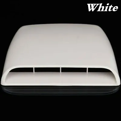 White Air Flow Intake Hood Vent Decor Cover Fit For Car Bonnet Scoop Universal • $22.62