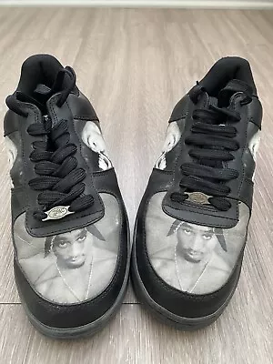 Tupac Shakur 2Pac Makaveli Branded Black Rare Shoes - Size 10.5 • $60