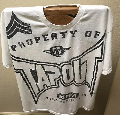 Property Of TAPOUT  XXL White T-Shirt MMA UFC Mixed Martial Arts. MPS. • $25