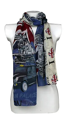 Union Jack I Love London Souvenir UK Flag Maxi Scarf Sarong  • £4.50