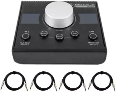 Big Knob Passive 2X2 Studio Monitor Controller Bundle With 1/4-Inch TRS Cables ( • $132.99