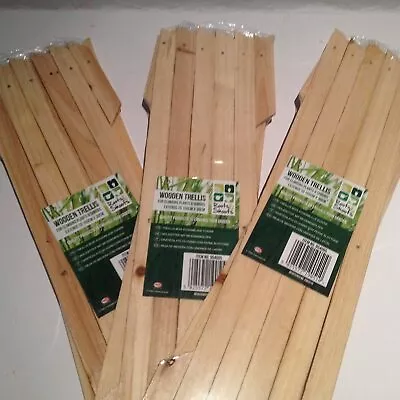 3 Garden Gardeners Light Wood Coloured Wooden Expanding Expandable Trellis 5x2f • £10.25