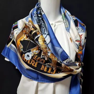 RARE VINTAGE HERMES Silk Scarf  THE ORIGINAL NEW ORLEANS CREOLE JAZZ  Carre 90 • $268