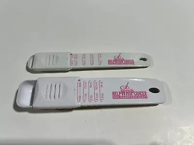 Pampered Chef Breast Cancer Adjustable Measuring Spoons Pink Logo 6639 • $10