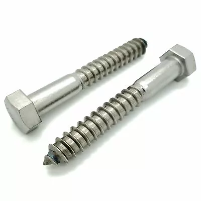 10 Qty 1/2  X 3-1/2  304 Stainless Steel Hex Lag Bolt Screws (BCP1140) • $25.70