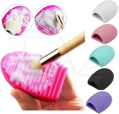 2X MAKEUP BRUSH CLEANER Glove Mat Scrubber Cosmetic Cleaning Silicone Foundation • £2.49