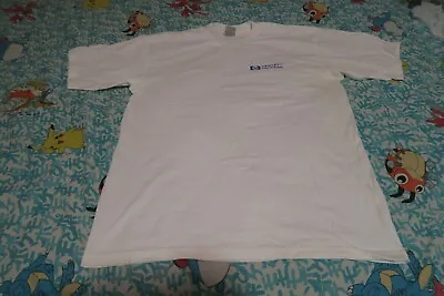 Vintage HP Hewlett Packard Logo Computers InkJet Printers Promo T Shirt White XL • $32