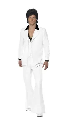 £15.99 • Buy Retro Disco 1970s Suit Abba Elvis Fancy Dress Costume Size XL