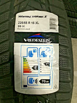 1 New 225 55 16 Vredestein Wintrac Xtreme S Snow Tire • $95