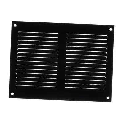 Vent Grille Metal Cover Anti-Insect Mesh Duct Cover Metal Wall Ceiling Black • £9.45