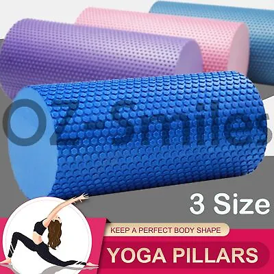 $23.45 • Buy EVA Yoga Foam Roller Physio Back Training Pilates GYM Home Back Exercise Massage
