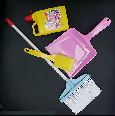 £99.99 • Buy 4 X Play Cleaning Sweeping Play Toy Set Girl Children Kids Broom Brush Dustpa